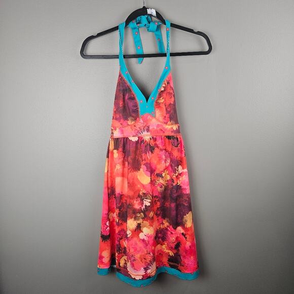 The North Face Echo Lake Swim  Floral Halter Sun Dress Size Small - Picture 1 of 7
